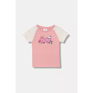 Puma tricou de bumbac pentru copii PUMA X HELLO KITTY & FRIENDS Slim Tee culoarea roz, 632391 imagine