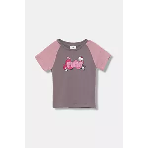Puma tricou de bumbac pentru copii PUMA X HELLO KITTY & FRIENDS Slim Tee culoarea violet, 632391 imagine