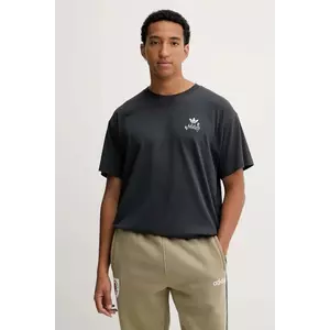 adidas Originals tricou din bumbac Supper Club Tee culoarea gri, cu imprimeu, HY2062 imagine