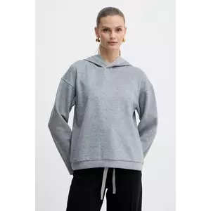 Weekend Max Mara hanorac din amestec de lână OSCURI culoarea gri, cu glugă, uni, 2525926012600 imagine