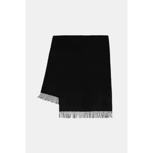 Answear.LAB sal de lana culoarea negru, neted imagine