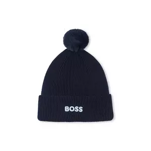 BOSS căciulă de bumbac pentru copii culoarea bleumarin, J52595 imagine