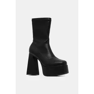 Koi Footwear botine Rakot culoarea negru, cu toc drept, Rakot imagine