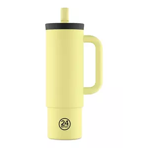 24bottles cană termică Straw 800ml Citrus culoarea galben, Straw.800.Citrus imagine