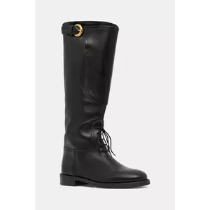 Weekend Max Mara ghete de piele Visby culoarea negru, cu toc plat, 2525796015600 imagine