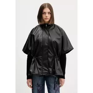 Desigual geacă REVIVAL RICHMOND culoarea negru, de tranziție, oversize, 25WAIP04 imagine