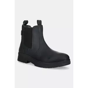 Barbour ghete chelsea de piele Turnbull culoarea negru, MFO0817BK11 imagine