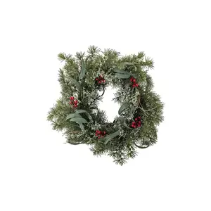 Bloomingville coroană de crăciun Pine Wreath 60 x 12 cm culoarea verde imagine