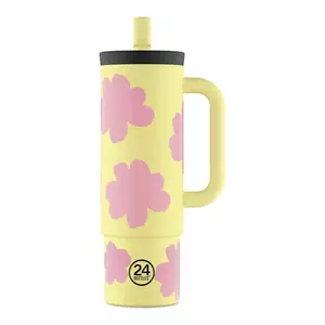 24bottles cană termică Straw 800ml Yellow culoarea galben, Straw.800.Yellow imagine