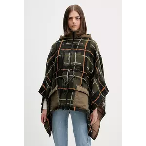 Desigual poncho CHECKS KHAKI ALDAM culoarea verde, 25WAIA12 imagine
