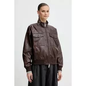 MAX&Co. geacă de piele culoarea maro, 2526446023200 imagine