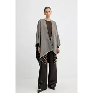 Weekend Max Mara poncho de lână OGNUNO culoarea maro, light, 2525546055600 imagine