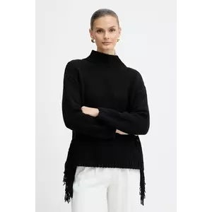 Marella pulover din amestec de lână Emme by Marella culoarea negru, călduros, cu turtleneck, 2525366082200 imagine