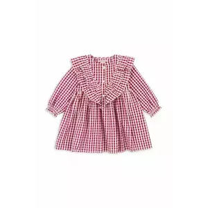 Konges Sløjd rochie din bumbac pentru copii KIM DRESS GOTS culoarea roșu, mini, evazați, KS103840 imagine