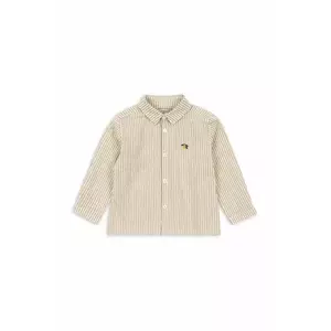 Konges Sløjd cămașă copii ELLIOT LS SHIRT GOTS culoarea bej, KS103801 imagine