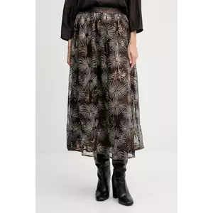 OUI fustă culoarea maro, midi, evazați, 95443 imagine