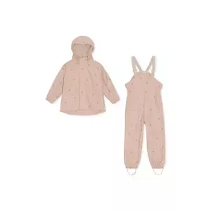 Konges Sløjd set rezistent la ploaie pentru copii RAINY PALME SET culoarea roz, KS104156 imagine