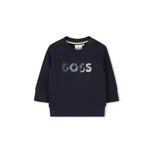 BOSS bluză copii culoarea bleumarin, cu imprimeu, J52457 imagine