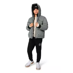 BOSS geacă copii culoarea gri, J52394 imagine