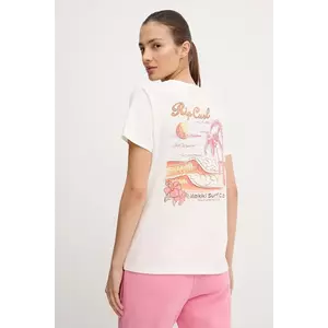 Rip Curl tricou din bumbac WAIKIKI culoarea bej, 0JAWTE imagine