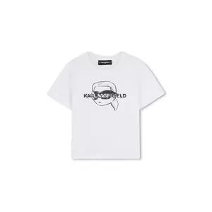 Karl Lagerfeld tricou de bumbac pentru copii culoarea alb, Z30943 imagine
