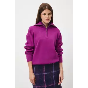 Medicine pulover culoarea violet, cu turtleneck imagine
