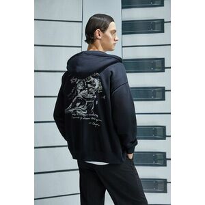 Medicine bluza culoarea negru, cu glugă imagine