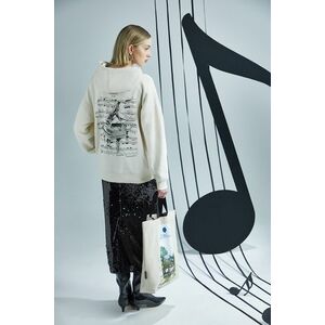 Medicine bluza culoarea bej, cu glugă imagine