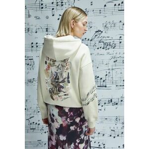 Medicine bluza culoarea bej, cu glugă imagine