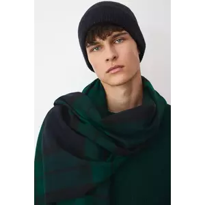 Medicine caciula din amestec de lana culoarea albastru marin imagine