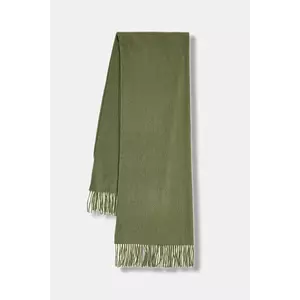 Answear.LAB sal de lana culoarea verde, neted imagine