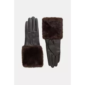 Answear.LAB manusi de piele culoarea maro imagine