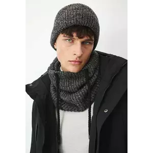 Medicine fular impletit culoarea gri, neted imagine