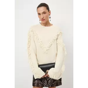 Medicine pulover culoarea bej, călduros imagine