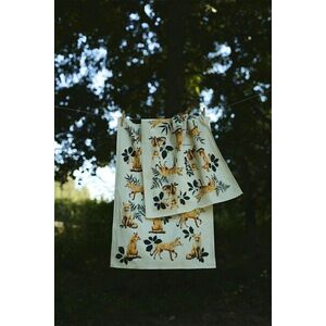 Medicine lavete de bucatarie din bumbac 2-pack culoarea bej imagine