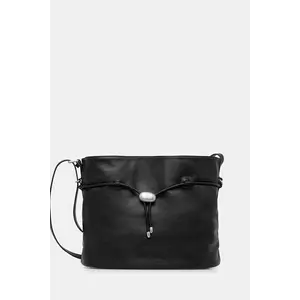 Trussardi poșetă de piele culoarea negru, Z598E005975N imagine