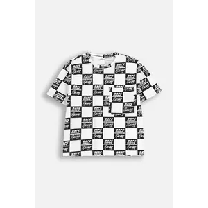 Coccodrillo tricou de bumbac pentru copii culoarea alb, cu imprimeu, CITY RACING BOY JUNIOR imagine