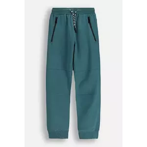 Coccodrillo pantaloni de trening pentru copii culoarea verde, uni, CITY RACING BOY JUNIOR imagine