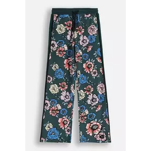 Coccodrillo pantaloni de trening din bumbac pentru copii culoarea verde, cu imprimeu, FABOLOUS GIRL JUNIOR imagine