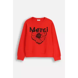 Coccodrillo hanorac de bumbac pentru copii culoarea roșu, cu imprimeu, FABOLOUS GIRL JUNIOR imagine