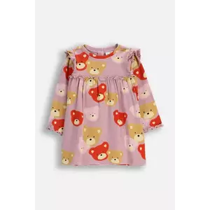 Coccodrillo rochie bebe culoarea roz, mini, evazați, TEDDY BEAR GIRL NEWBORN imagine