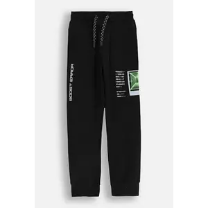 Coccodrillo pantaloni de trening pentru copii culoarea negru, cu imprimeu, X-RAY VISION BOY JUNIOR imagine