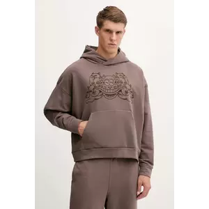 Puma hanorac de bumbac PUMA x RIPNDIP culoarea maro, cu glugă, cu imprimeu, 632414 imagine