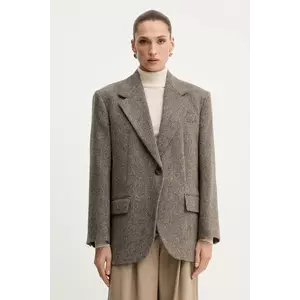 Weekend Max Mara geacă de lână TRONTO culoarea maro, un singur rand de nasturi, melanj, 2525046042600 imagine