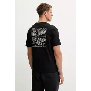 New Balance tricou din bumbac culoarea negru, cu imprimeu, MT53921BK imagine