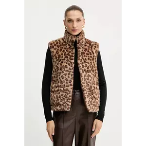 Morgan vestă culoarea maro, de iarna, 5GILEO imagine