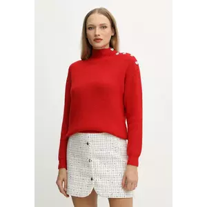 Morgan pulover din amestec de lână MSTORI culoarea roz, cu turtleneck, MSTORI imagine