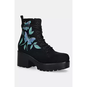 Koi Footwear botine Butterfly Dune culoarea neagră, cu toc drept, Butterfly Dune imagine