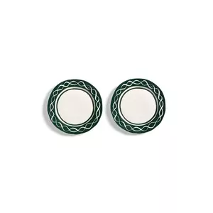 &k amsterdam set de farfurii pentru desert festivo M/22, 5 cm 2-pack culoarea verde imagine