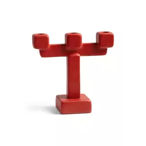 &k amsterdam sfeșnic decorativ chunk large 21 x 8 x 20, 5 cm culoarea roșu imagine